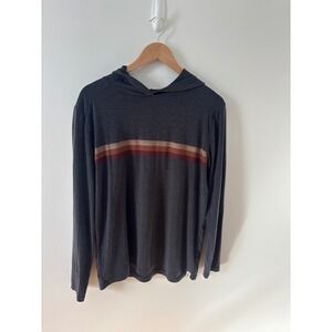 Fair‎ Harbor Sun Protection UPF 50 Striped Long Sleeve Hoodie Shirt Size S